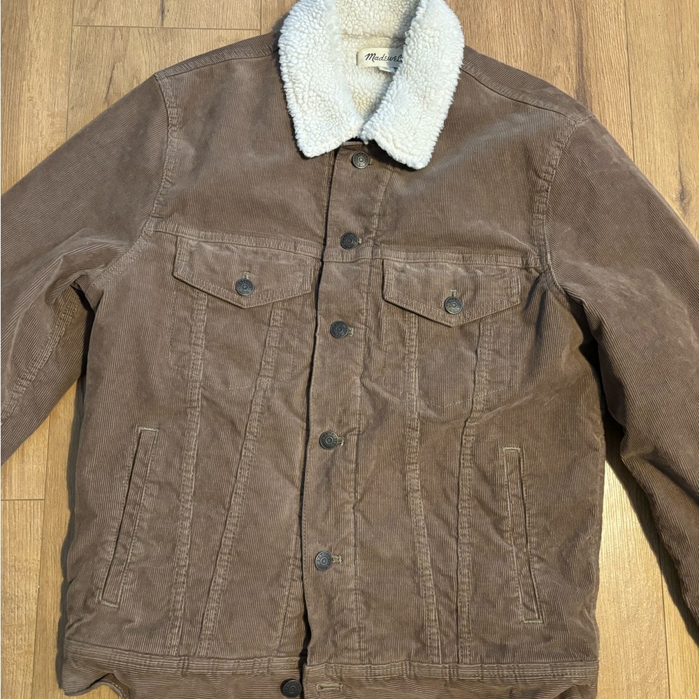 Madewell Brown Sherpa-Lined Corduroy Jacket - Picture 6 of 14
